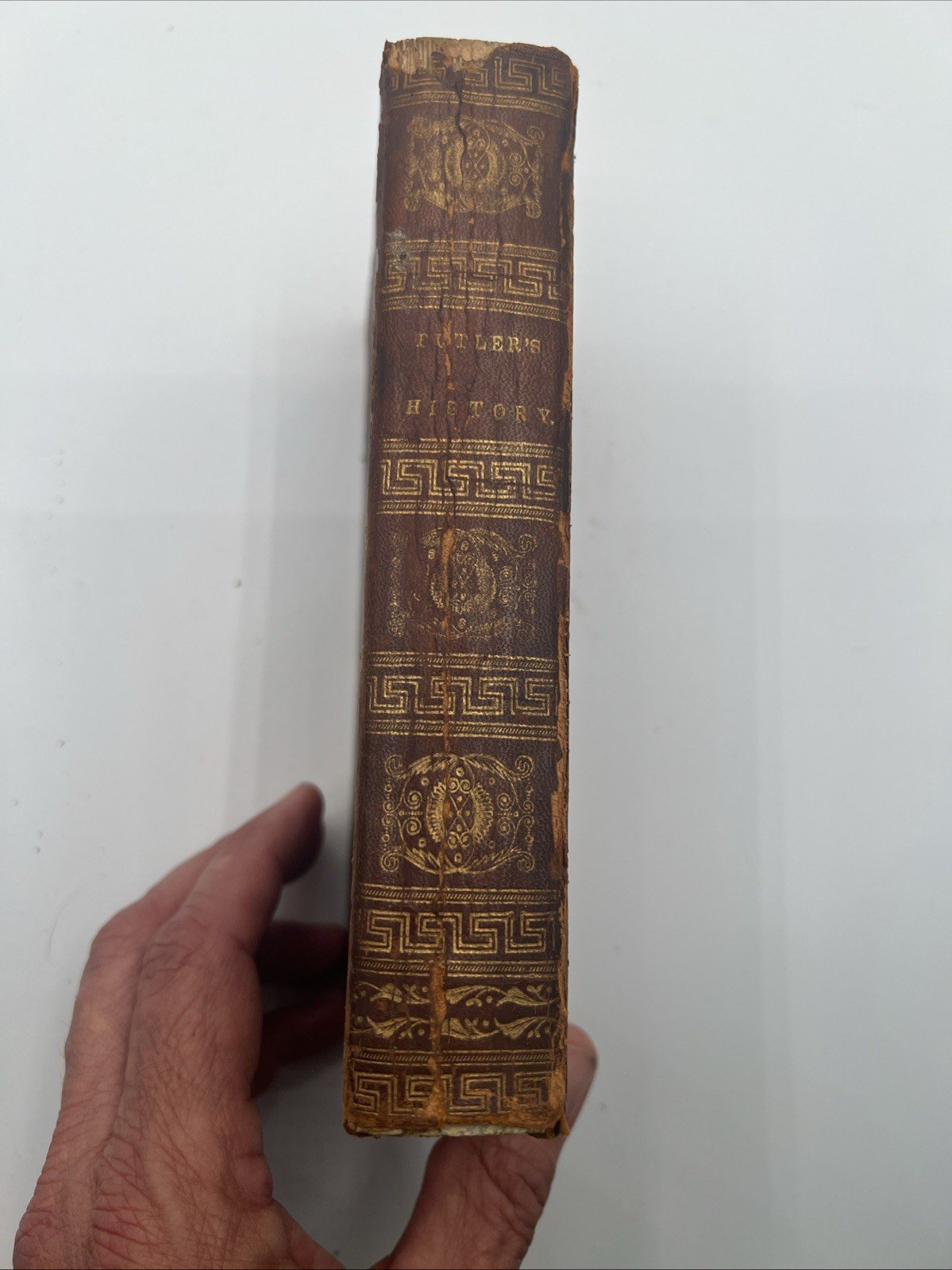 1822 Butler Sketches of Universal History Antique Leather Bound Book # 1075 photo 7