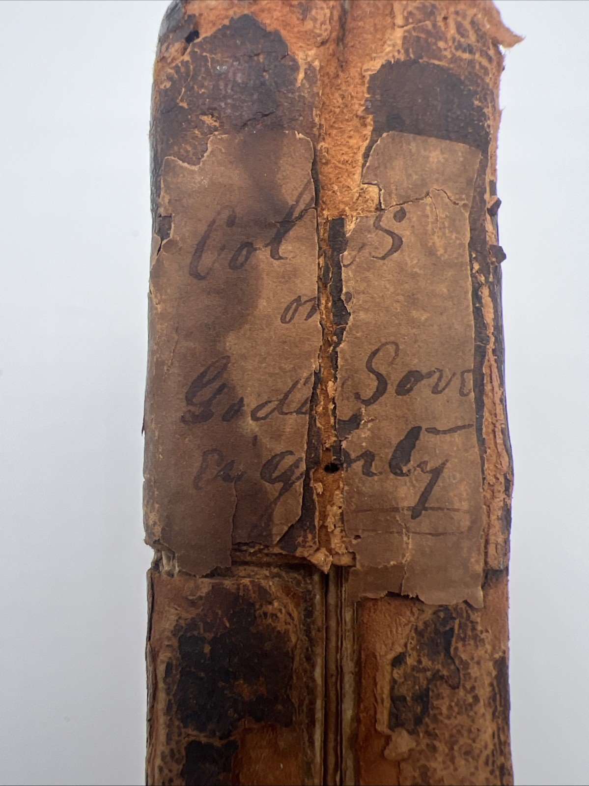 1798 Elisha Coles God’s Sovereignty Early American Leather Book # 1076 photo 9