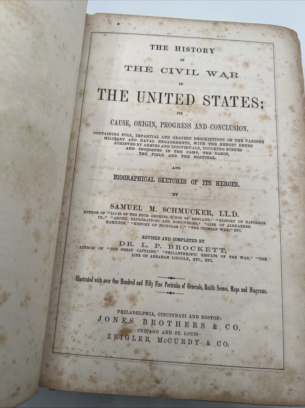 1865 History of the Civil War in the United States Illustrated HC # 1079