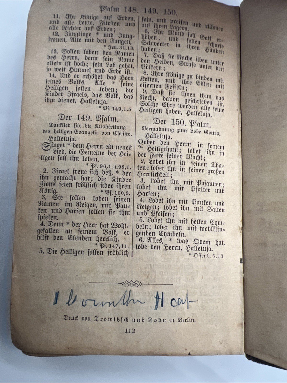 1885 German New Testament Martin Luther Berlin Antique Bible # 1080 photo 5