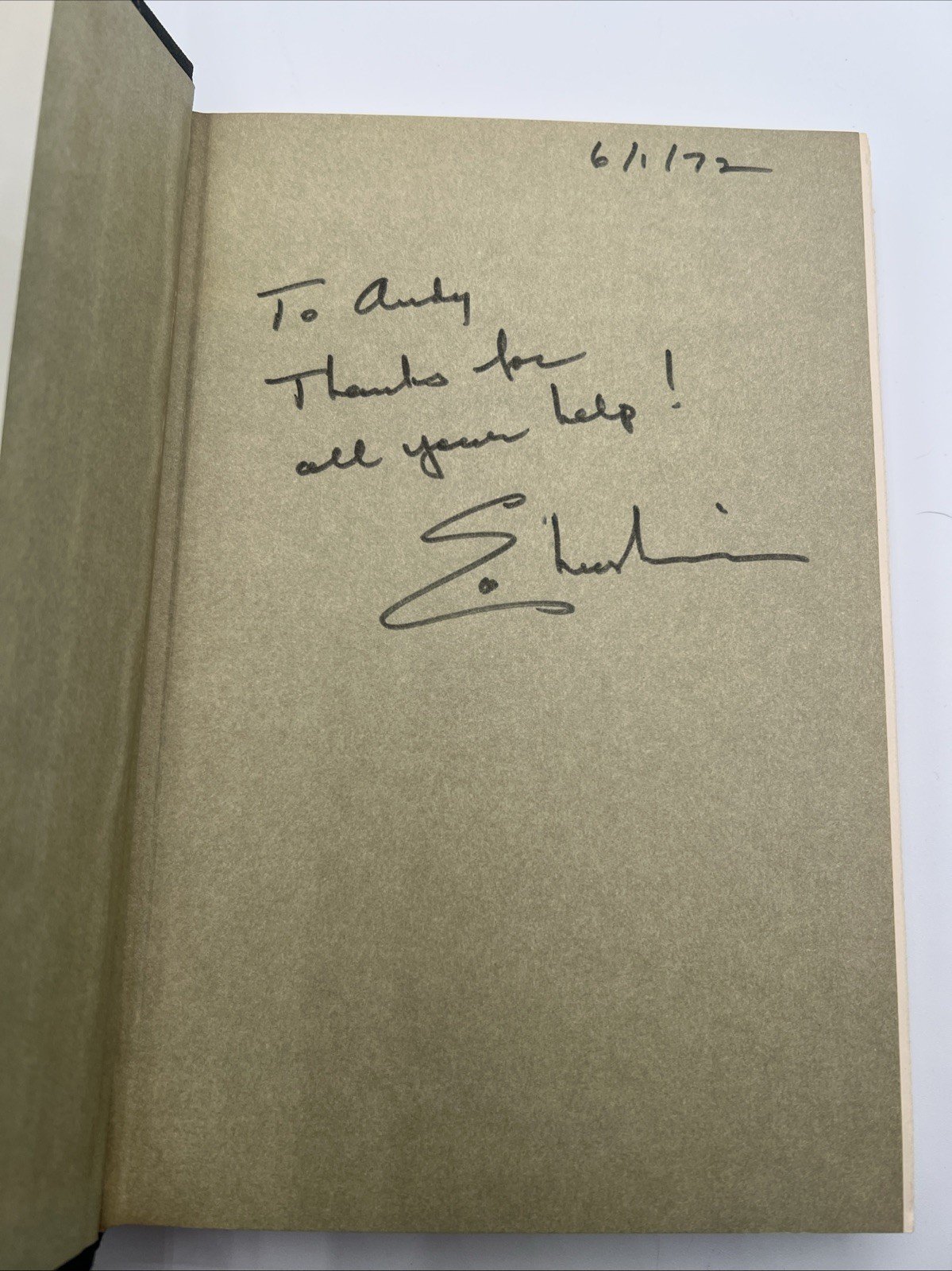 Signed First Edition 1972 Edmund S. Muskie Journeys HC DJ Inscribed Dated 6/1/72