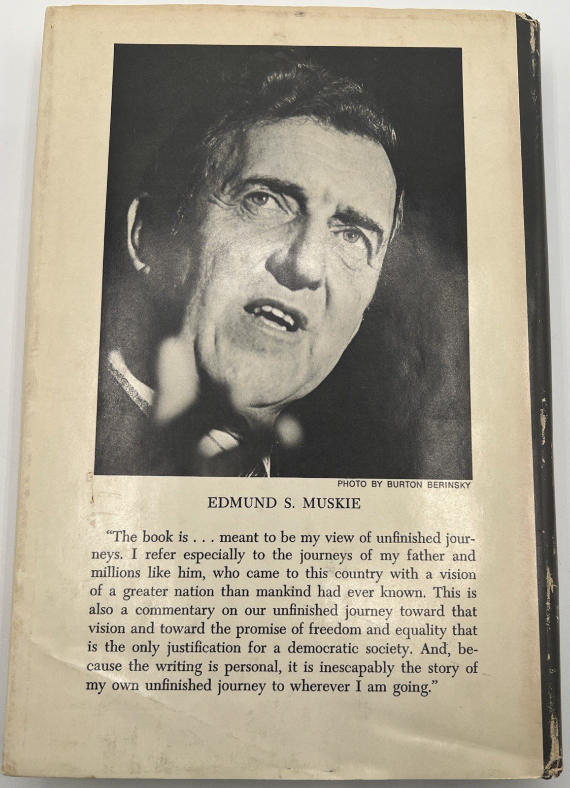 Signed First Edition 1972 Edmund S. Muskie Journeys HC DJ Inscribed Dated 6/1/72 photo 8