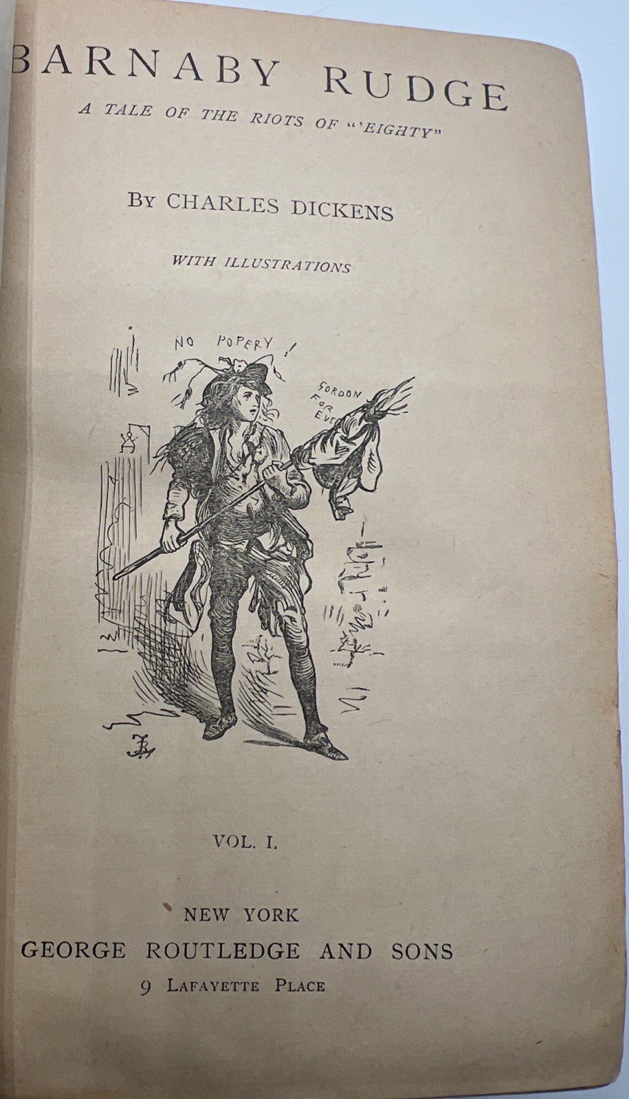 Charles Dickens Barnaby Rudge & Hard Times c1884 Antique Book  # 1082