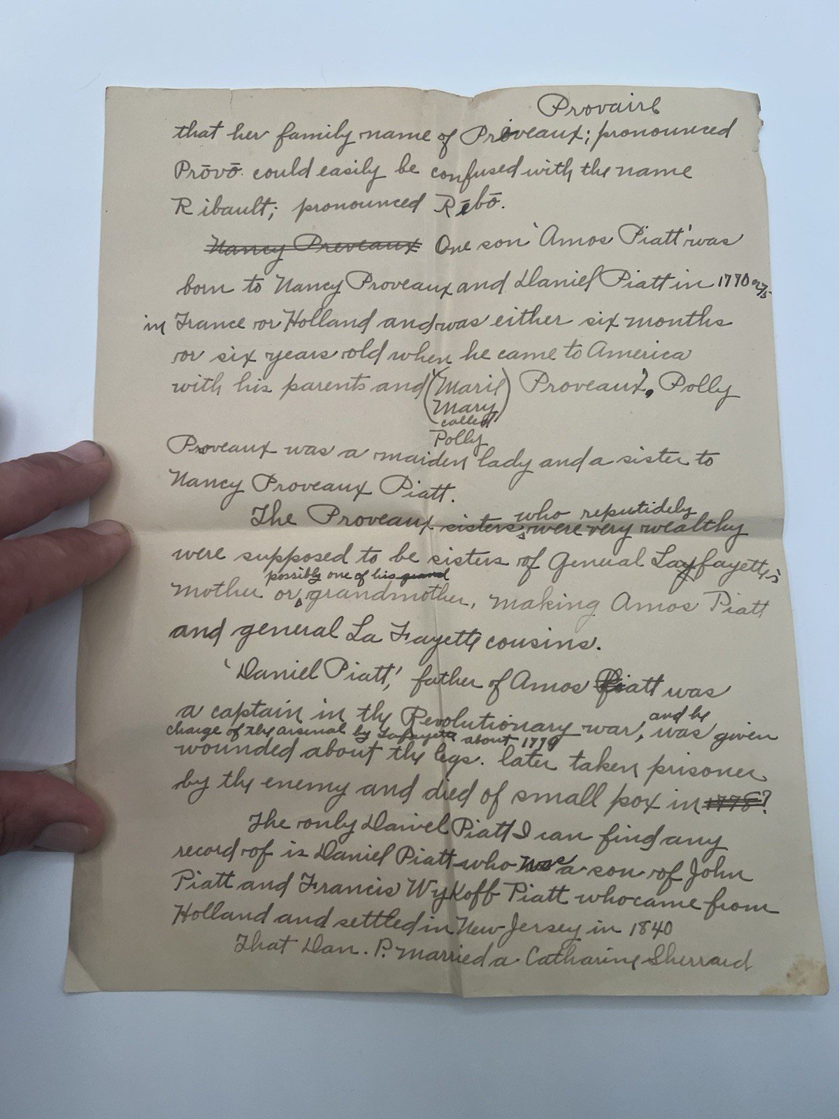 Piatt Family Genealogy Letters Documents 1850-1955 Vintage Lot # 1084 photo 7