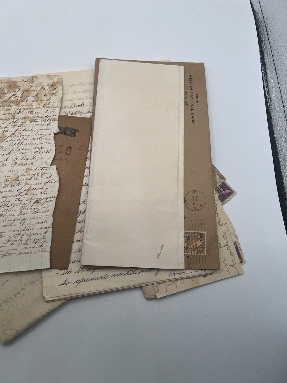 Large Vintage Letter & Document Lot Stamps Genealogy Ephemera # 1085 photo 4