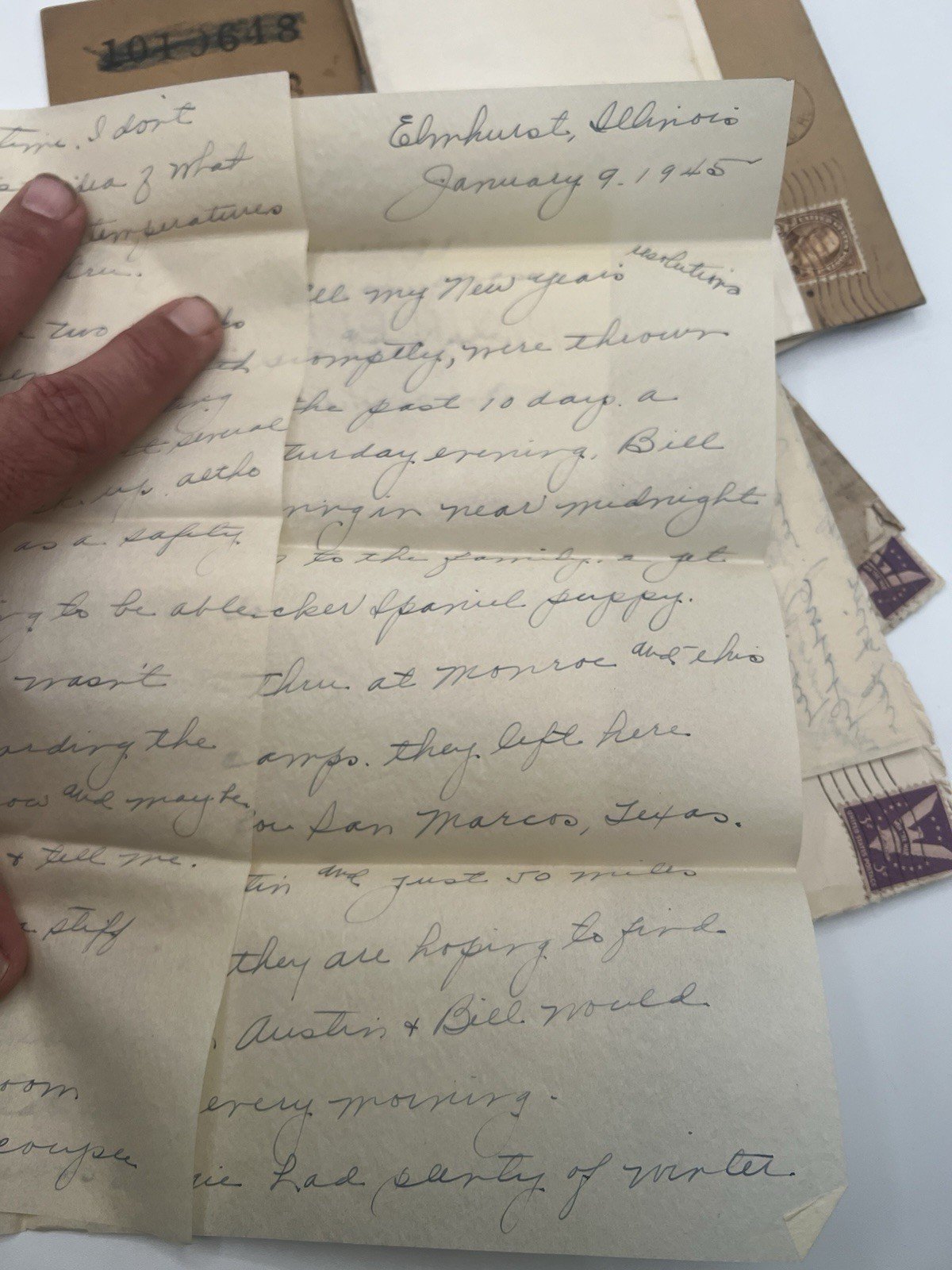 Large Vintage Letter & Document Lot Stamps Genealogy Ephemera # 1085 photo 5