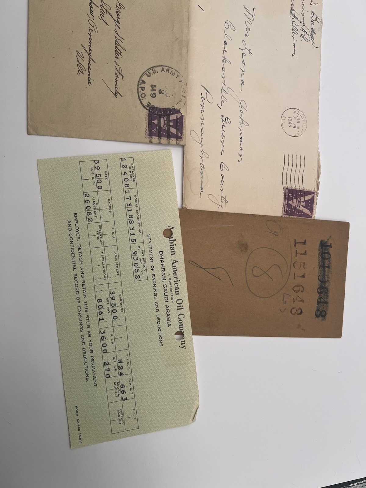 Large Vintage Letter & Document Lot Stamps Genealogy Ephemera # 1085 photo 12