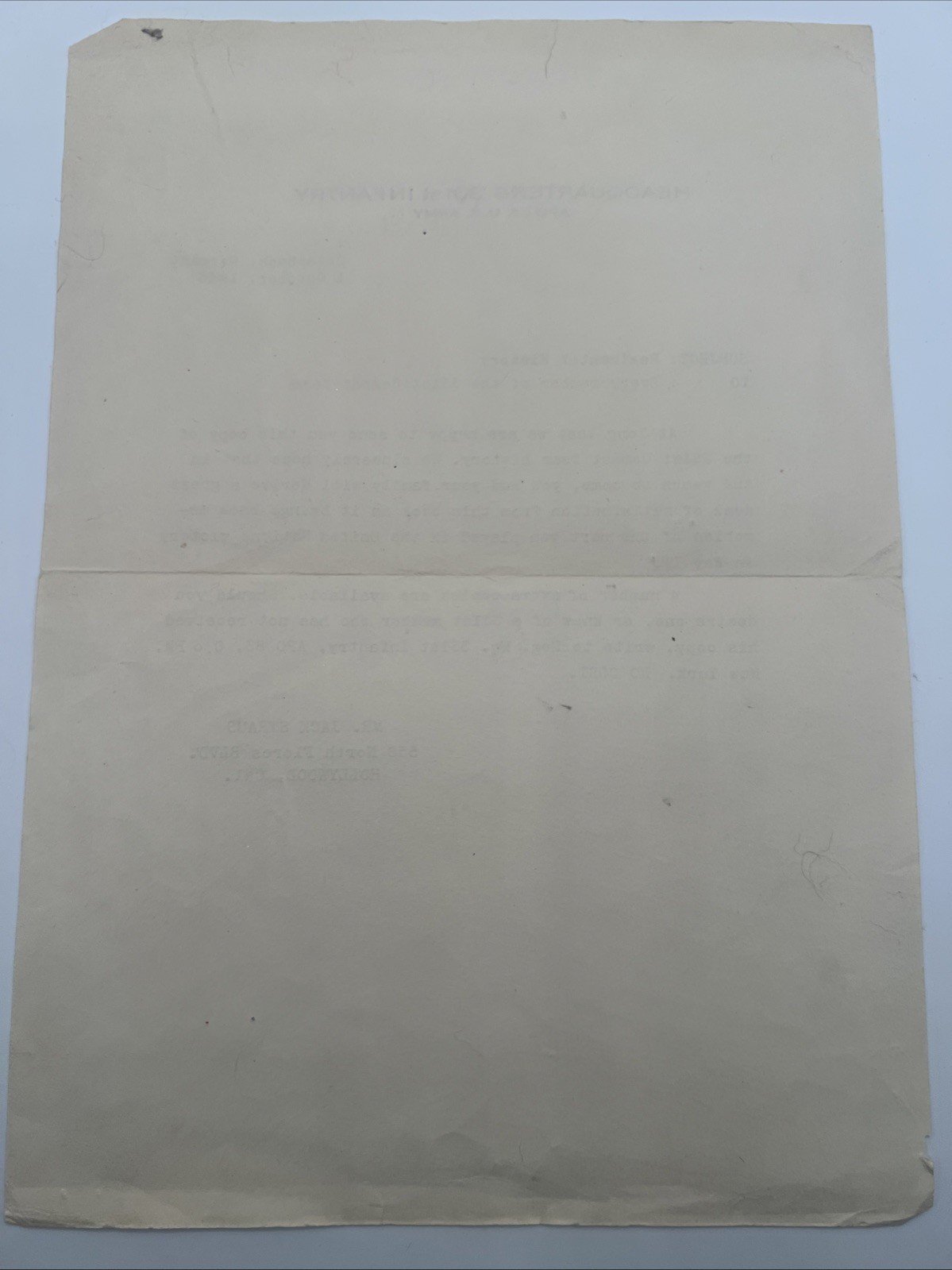 1945 WWII 331st Infantry Combat Team History Cover Letter Germany # 1087 photo 3