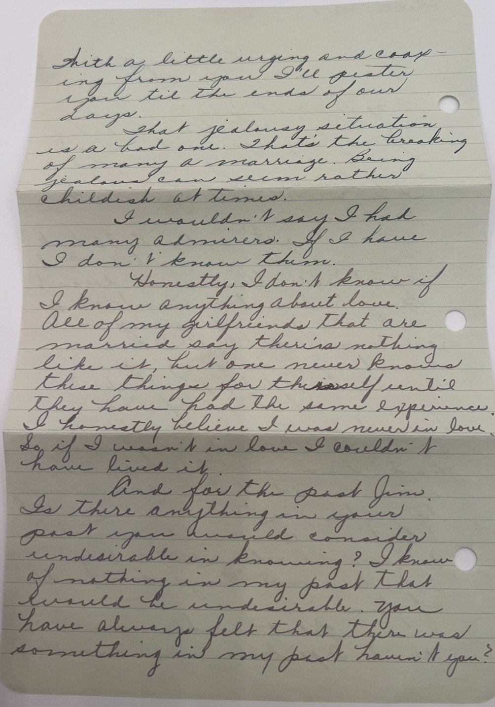 1947 Handwritten Love Letter w Envelope OH to WV Paul Christian Elsie # 1092 photo 2
