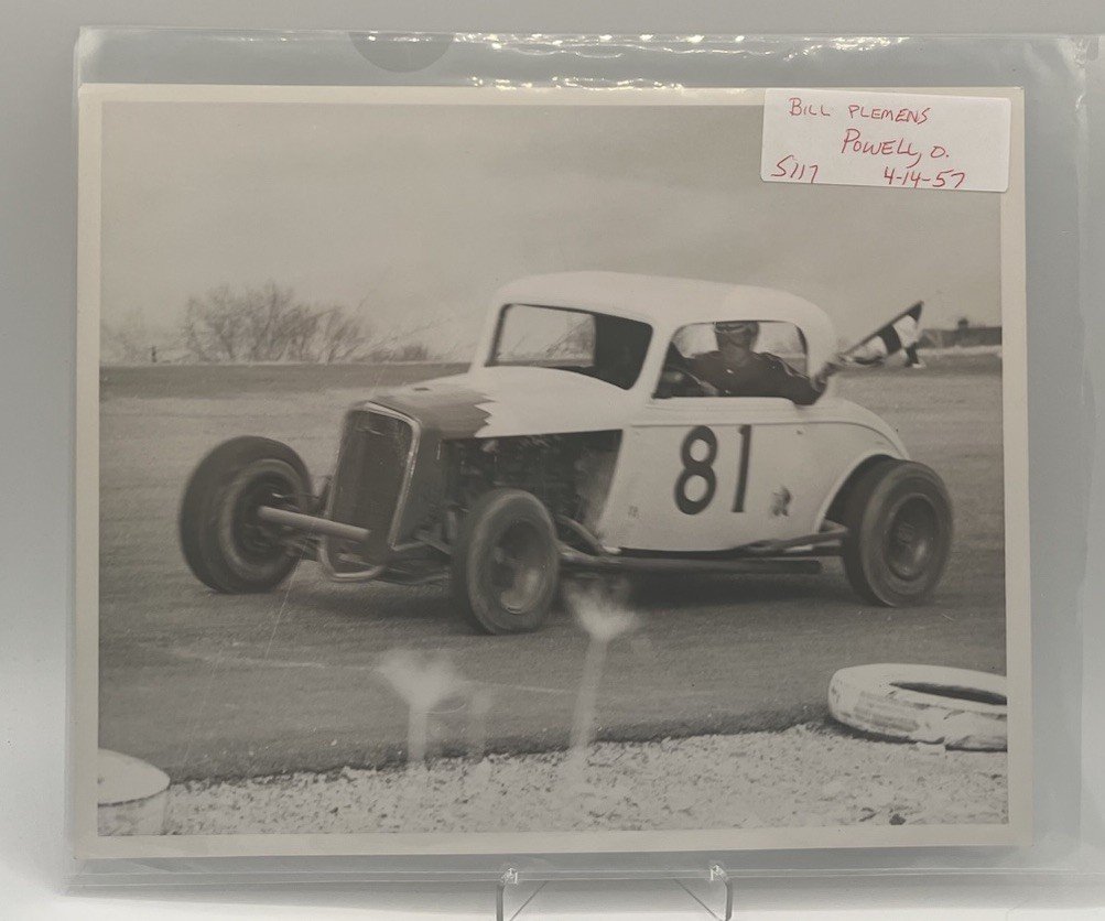Vintage 1957 Bill Plemens #81 Race Car Photo Powell Ohio Smith Racing # 1094
