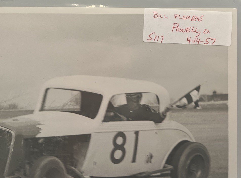 Vintage 1957 Bill Plemens #81 Race Car Photo Powell Ohio Smith Racing # 1094 photo 3