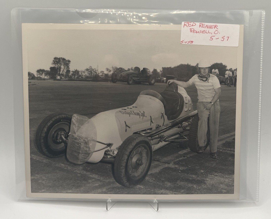 Vintage 1957 Red Renner Midget Race Car Original Photo Powell Ohio # 1096