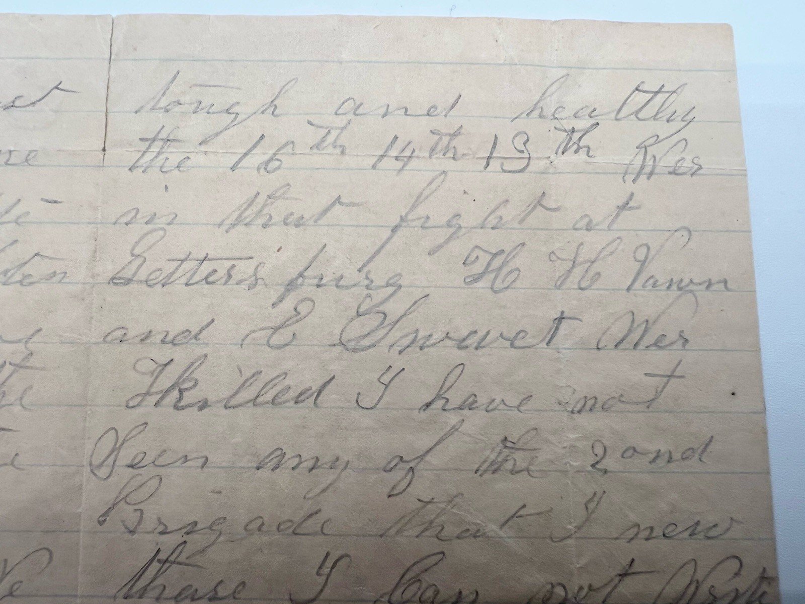 1863 Civil War Letter George P. Risdon 10th Vermont Gettysburg Campaign # 1098 photo 3