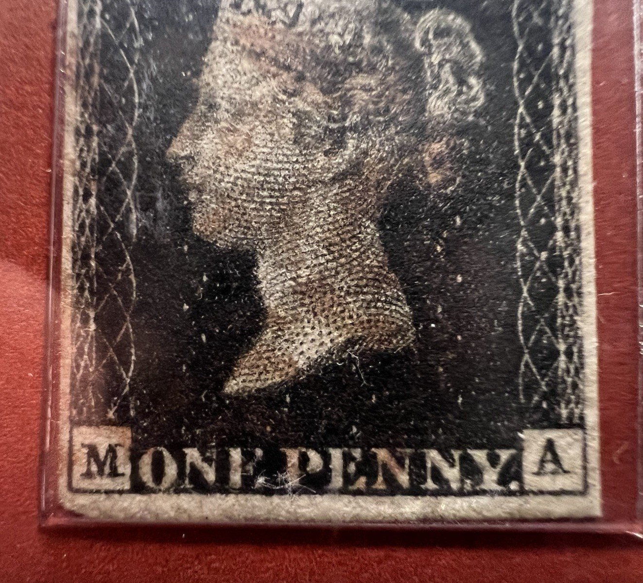 1840 Penny Black Used Stamp M-A Postal Commemorative Society Album # 1100 photo 5