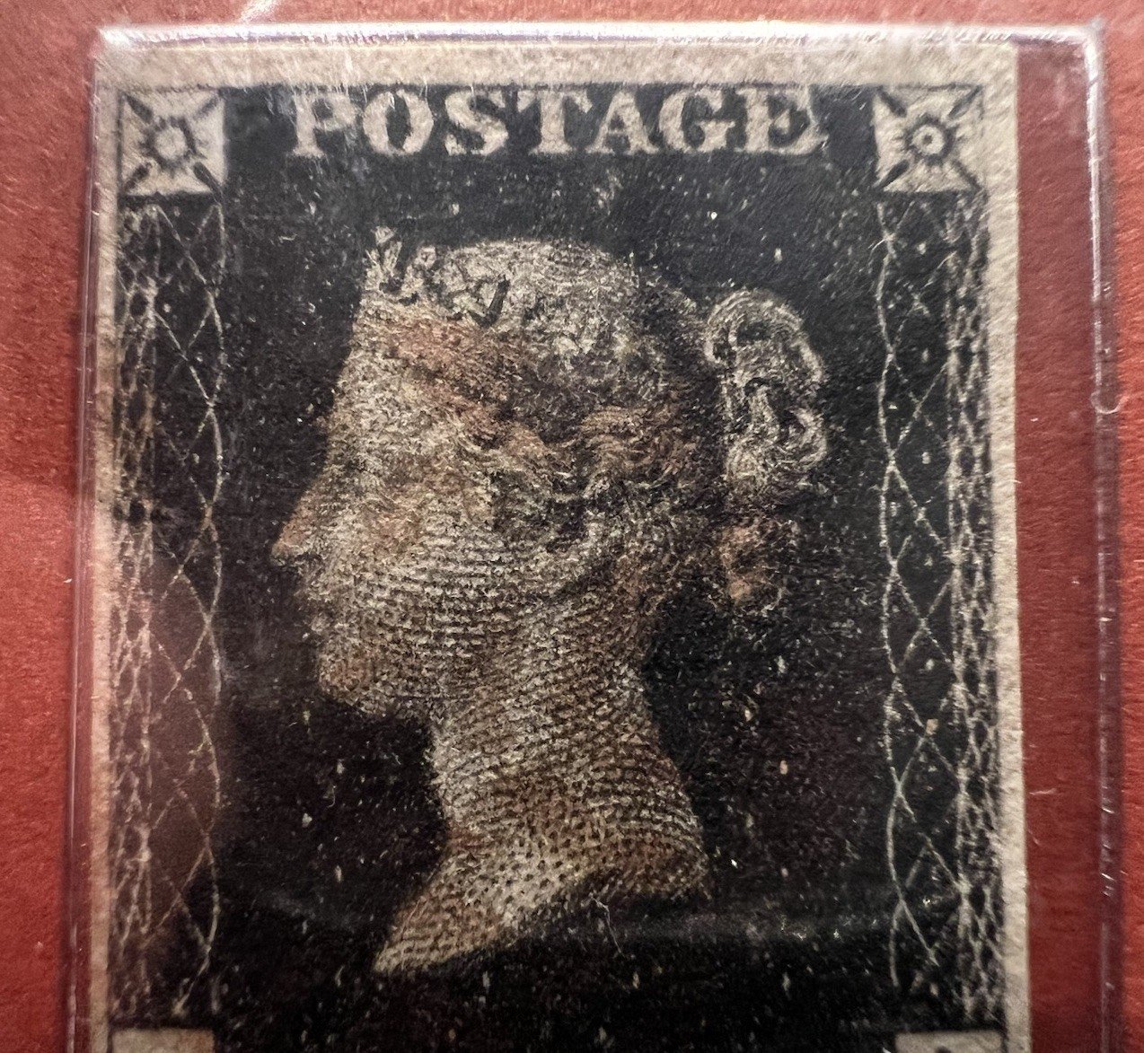 1840 Penny Black Used Stamp M-A Postal Commemorative Society Album # 1100 photo 6