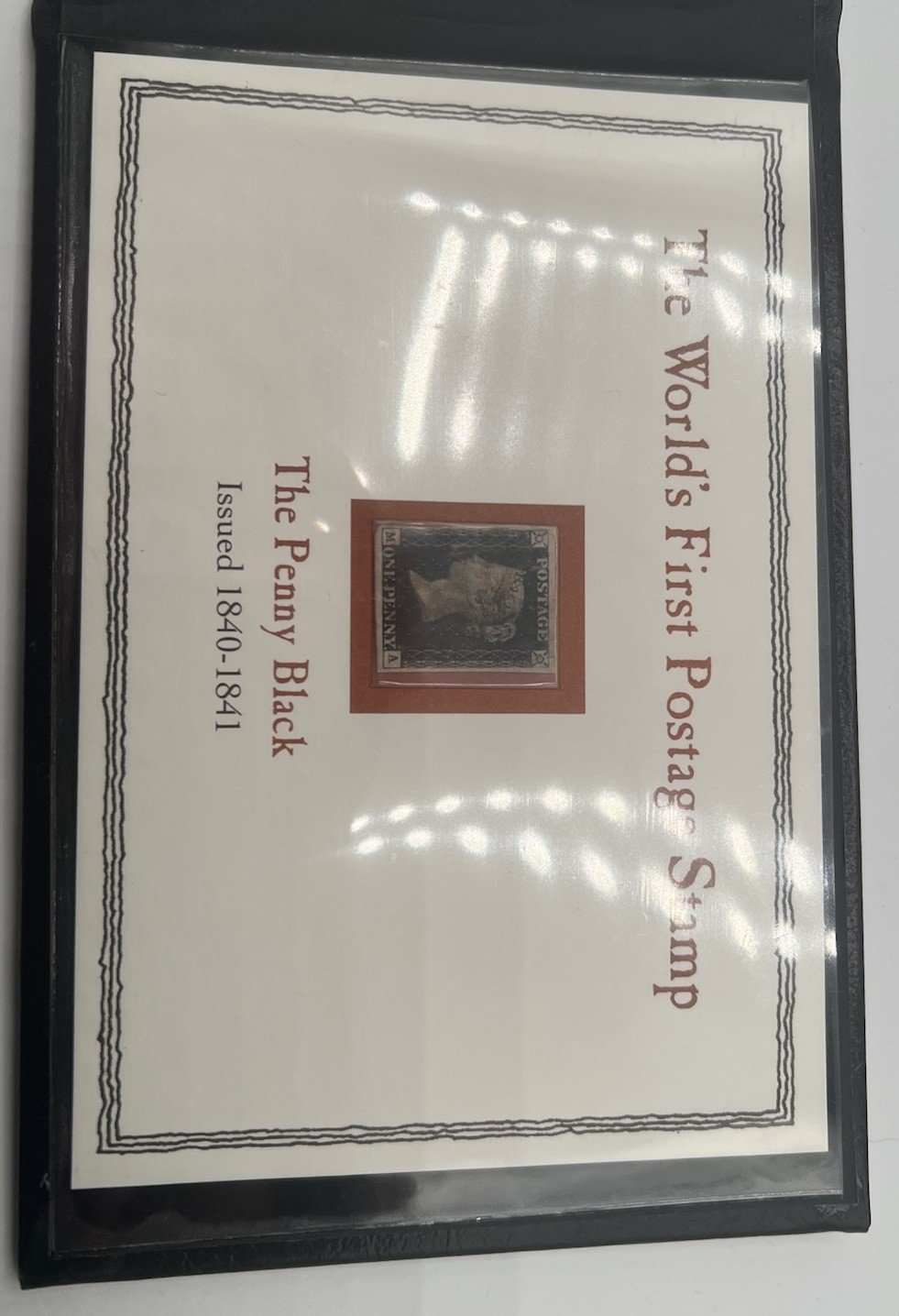 1840 Penny Black Used Stamp M-A Postal Commemorative Society Album # 1100 photo 9