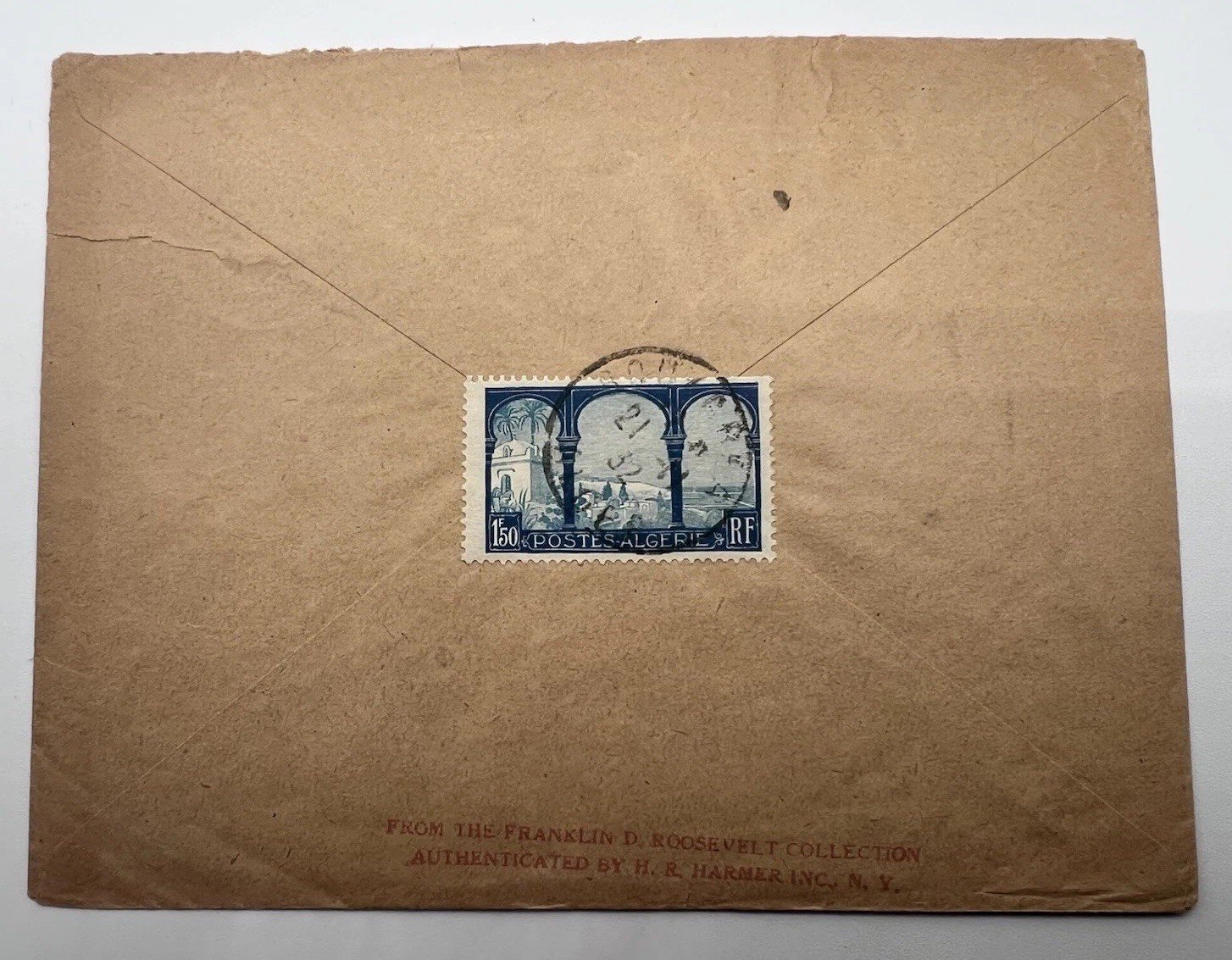 1930s Algeria Cover to President FDR Roosevelt Harmer Provenance # 1101 photo 3