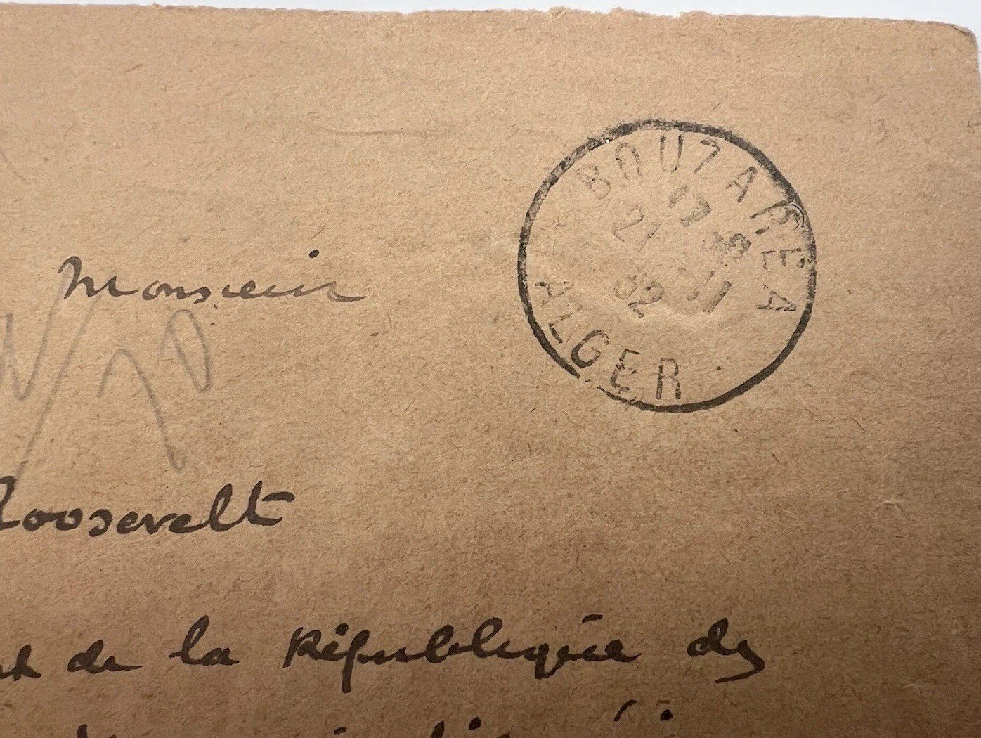 1930s Algeria Cover to President FDR Roosevelt Harmer Provenance # 1101 photo 5