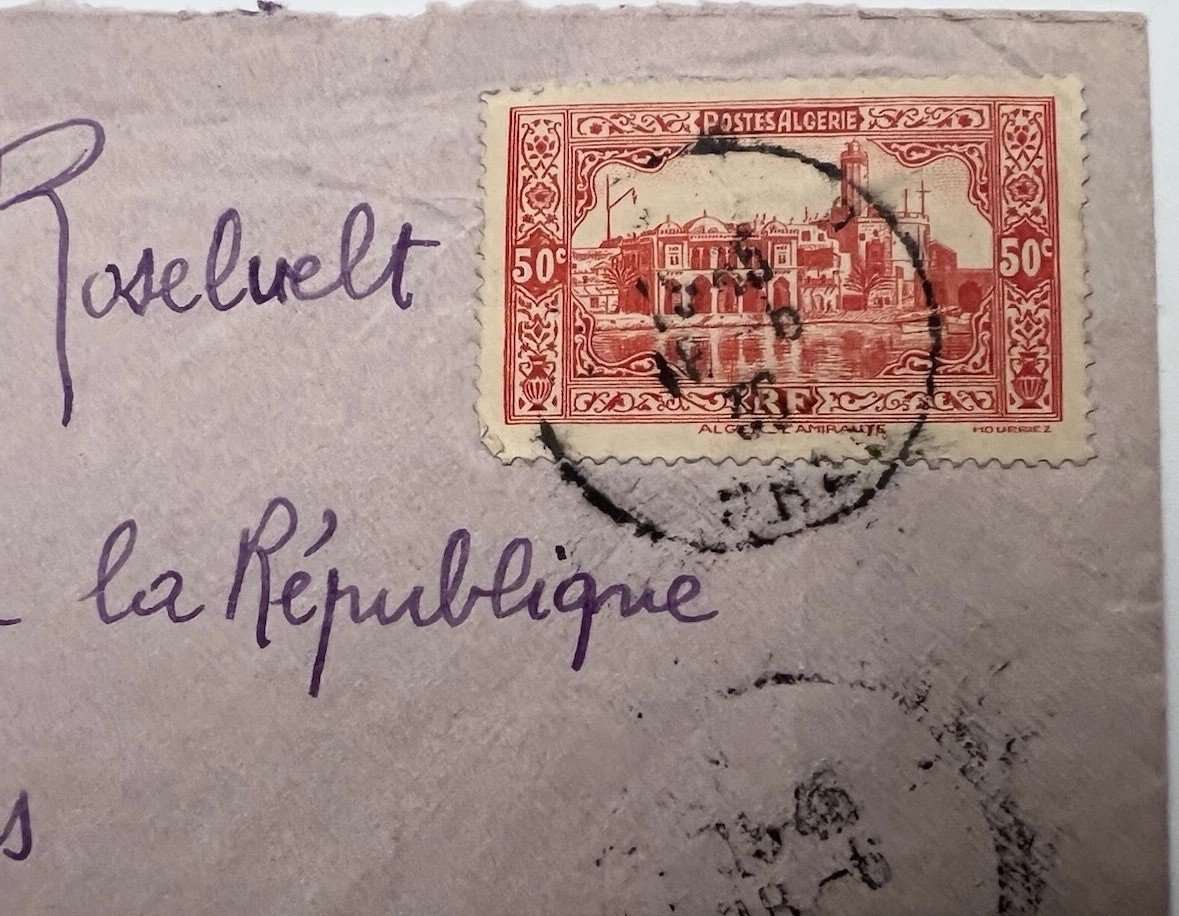 Franklin D. Roosevelt  Algeria Cover H.R. Harmer Presidential Mail # 1102 photo 3