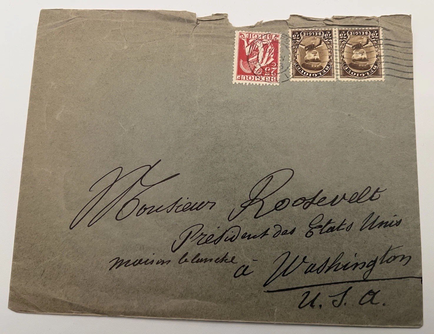 FDR Franklin D. Roosevelt Collection Belgium Cover H.R. Harmer 1936 # 1104