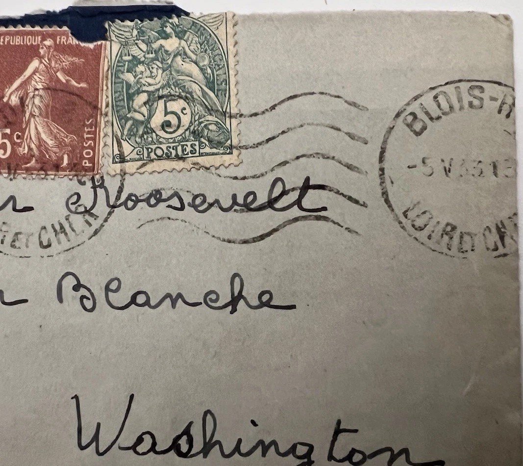 1933 FDR White House Cover France Roosevelt Collection Harmer  # 1106 photo 5