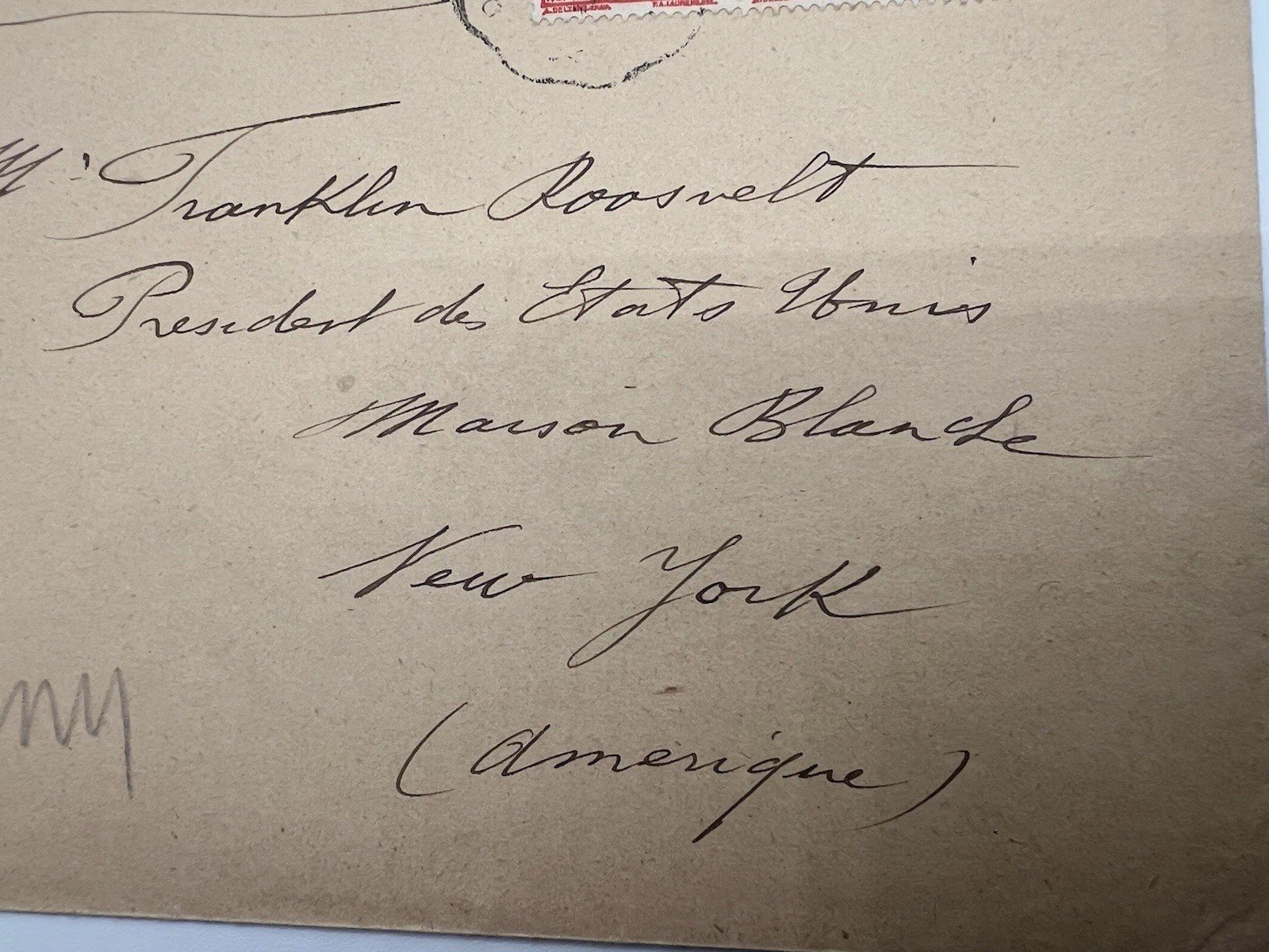 FDR Collection French Cover to White House H.R. Harmer Authenticated # 1107 photo 5