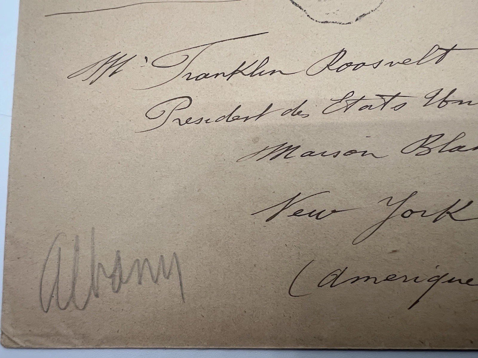 FDR Collection French Cover to White House H.R. Harmer Authenticated # 1107 photo 6
