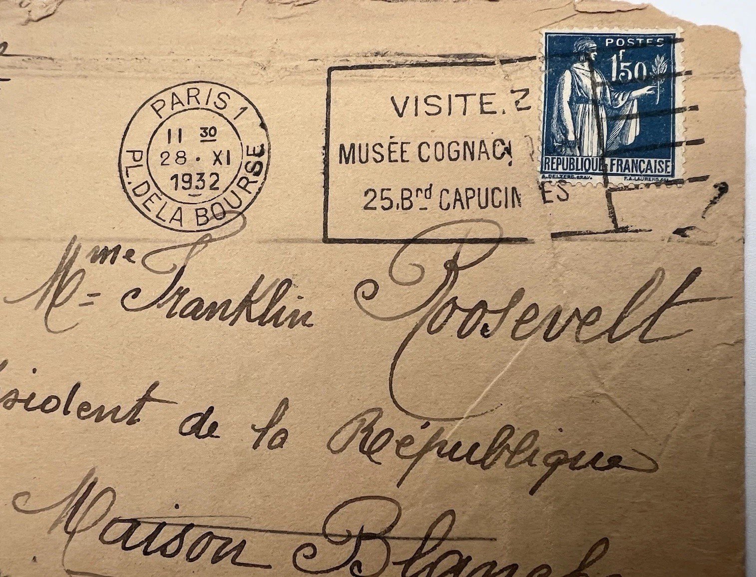 FDR President-Elect 1932 French Cover Warm Springs Harmer Authenticated # 1109 photo 3