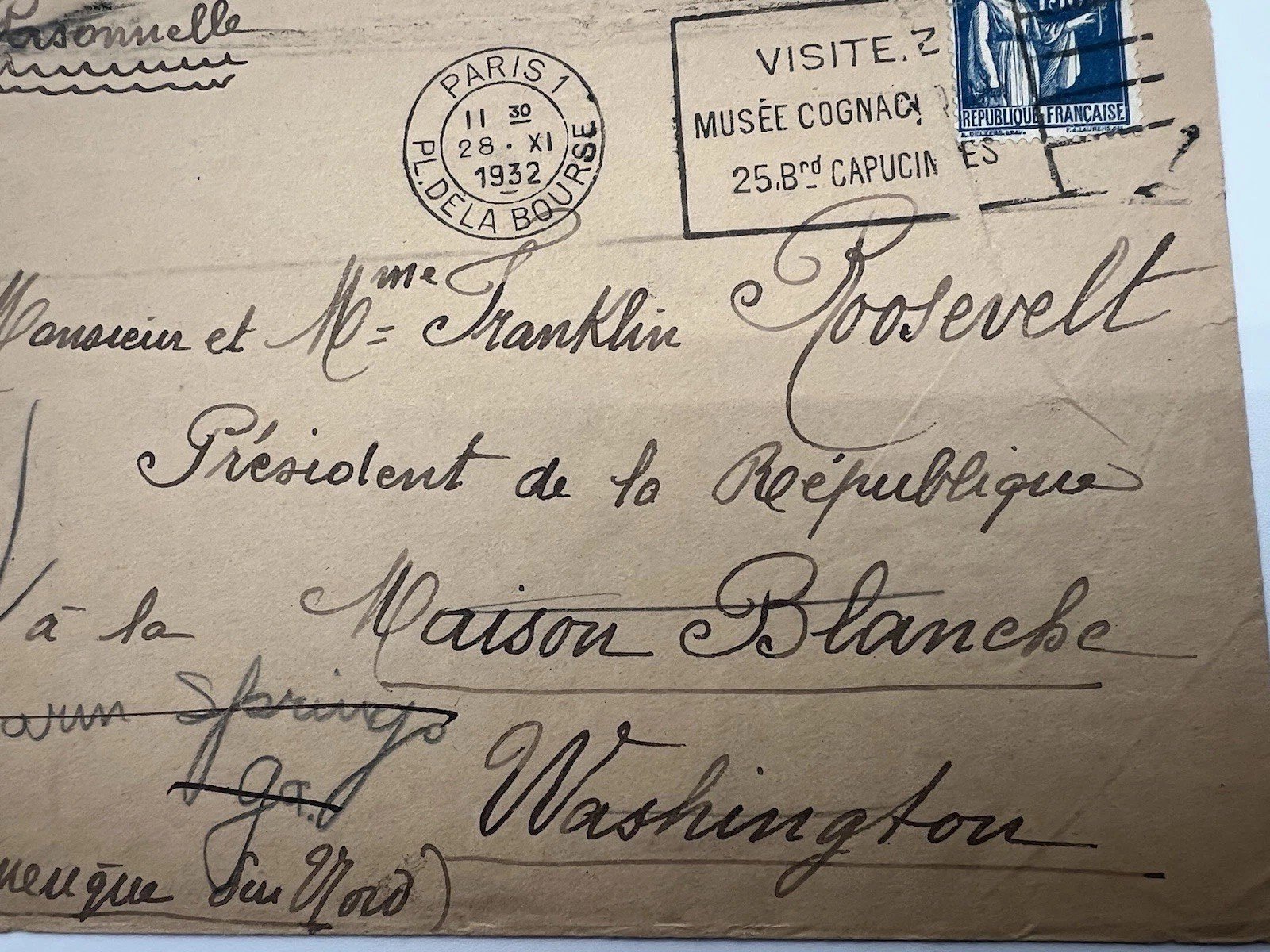 FDR President-Elect 1932 French Cover Warm Springs Harmer Authenticated # 1109 photo 4