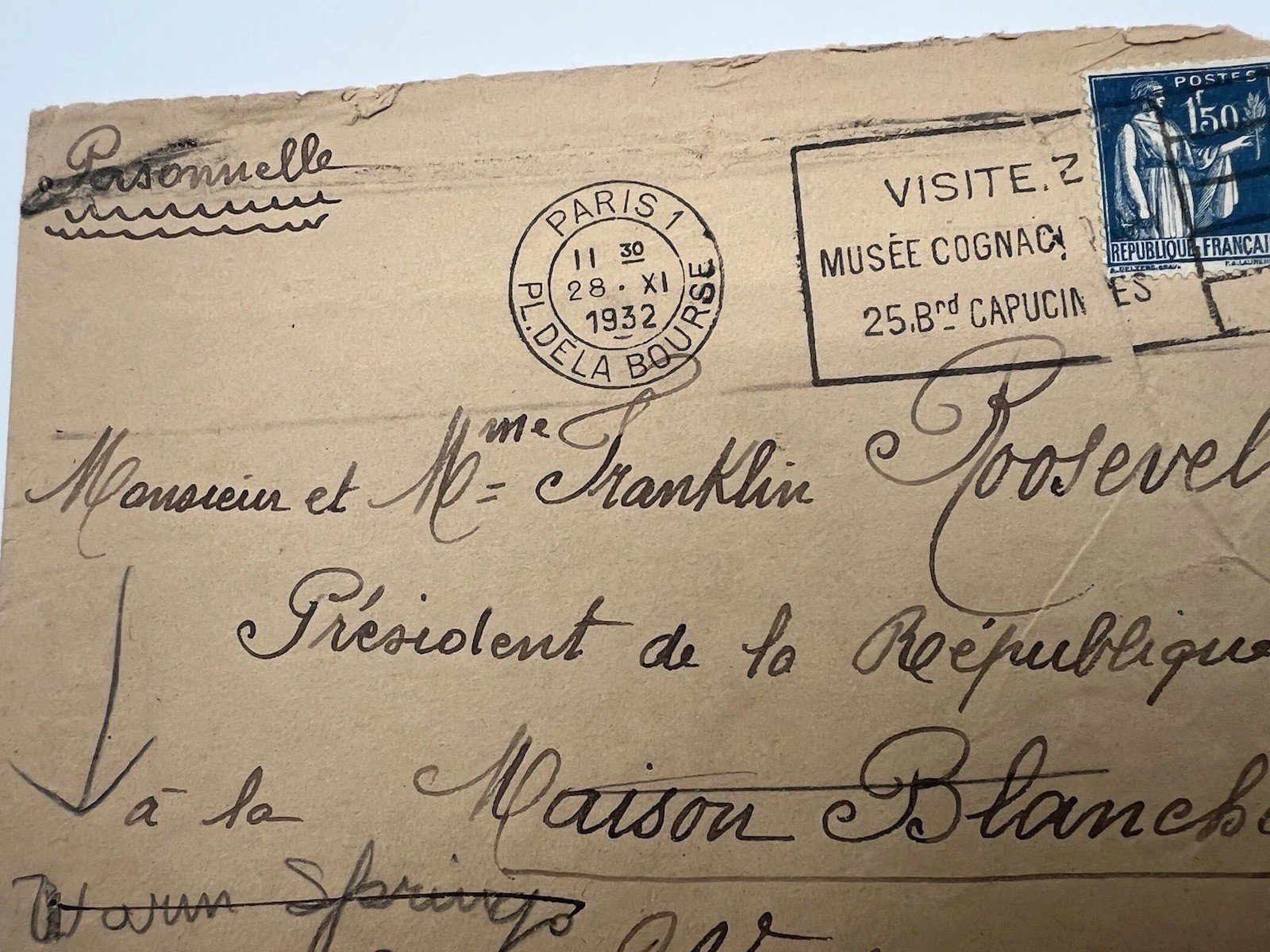 FDR President-Elect 1932 French Cover Warm Springs Harmer Authenticated # 1109 photo 5