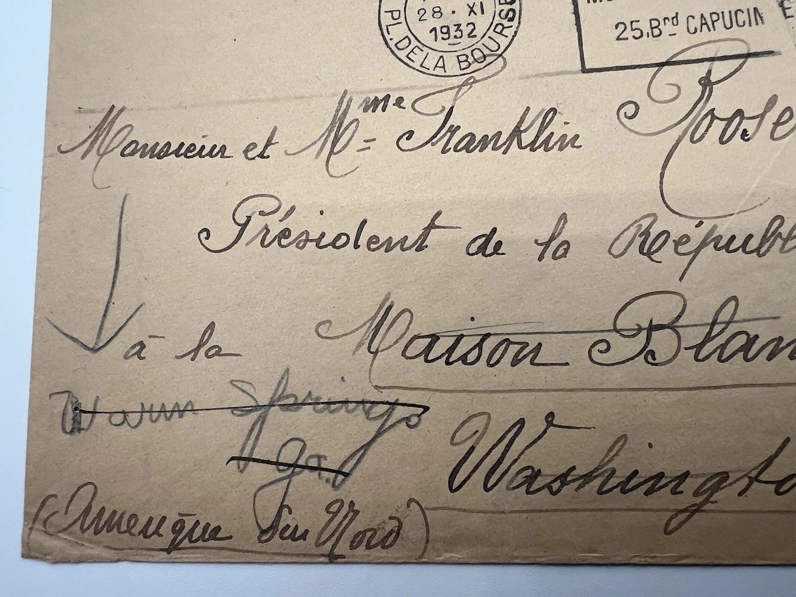 FDR President-Elect 1932 French Cover Warm Springs Harmer Authenticated # 1109 photo 6