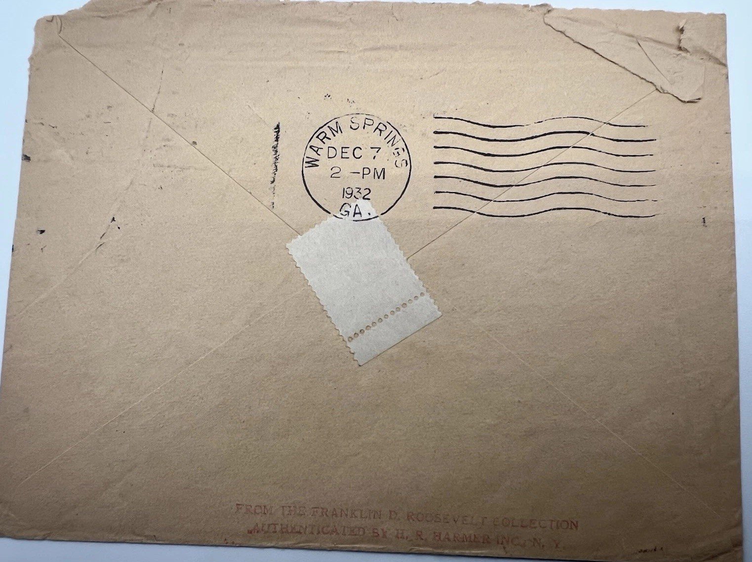 FDR President-Elect 1932 French Cover Warm Springs Harmer Authenticated # 1109 photo 7