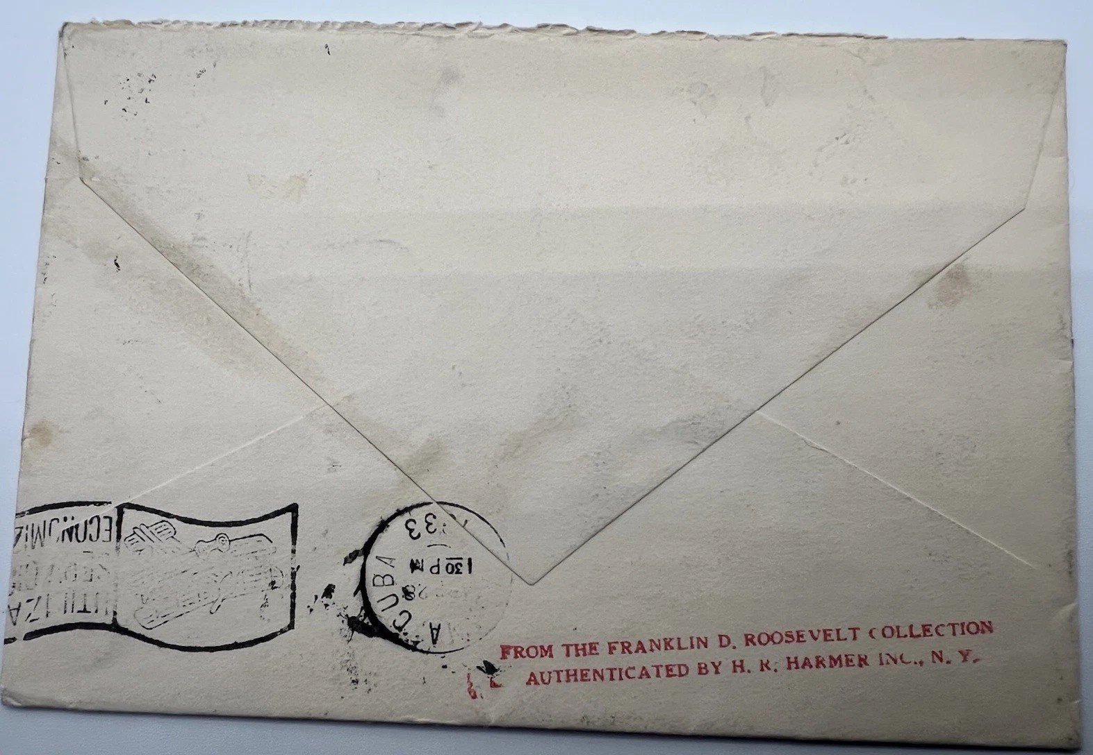 1933 Cuba Airmail Cover to Franklin Roosevelt H.R. Harmer Authenticated # 1110 photo 5
