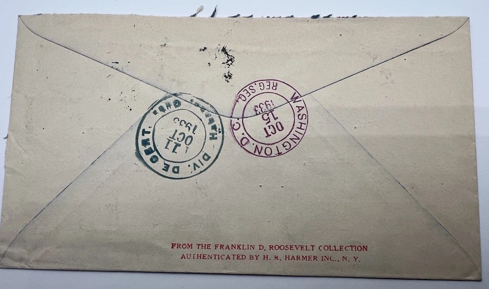 1933 Cuba Registered Cover to FDR H.R. Harmer Authenticated # 1111 photo 6