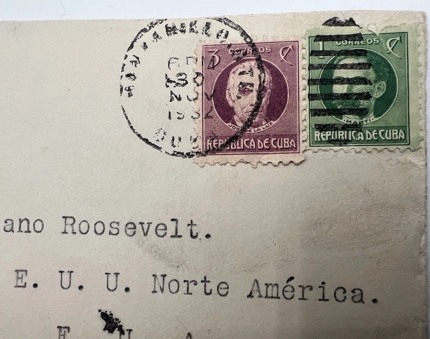 1932 Cuba Cover to President-Elect Franklin D Roosevelt Collection Harmer # 1112 photo 3