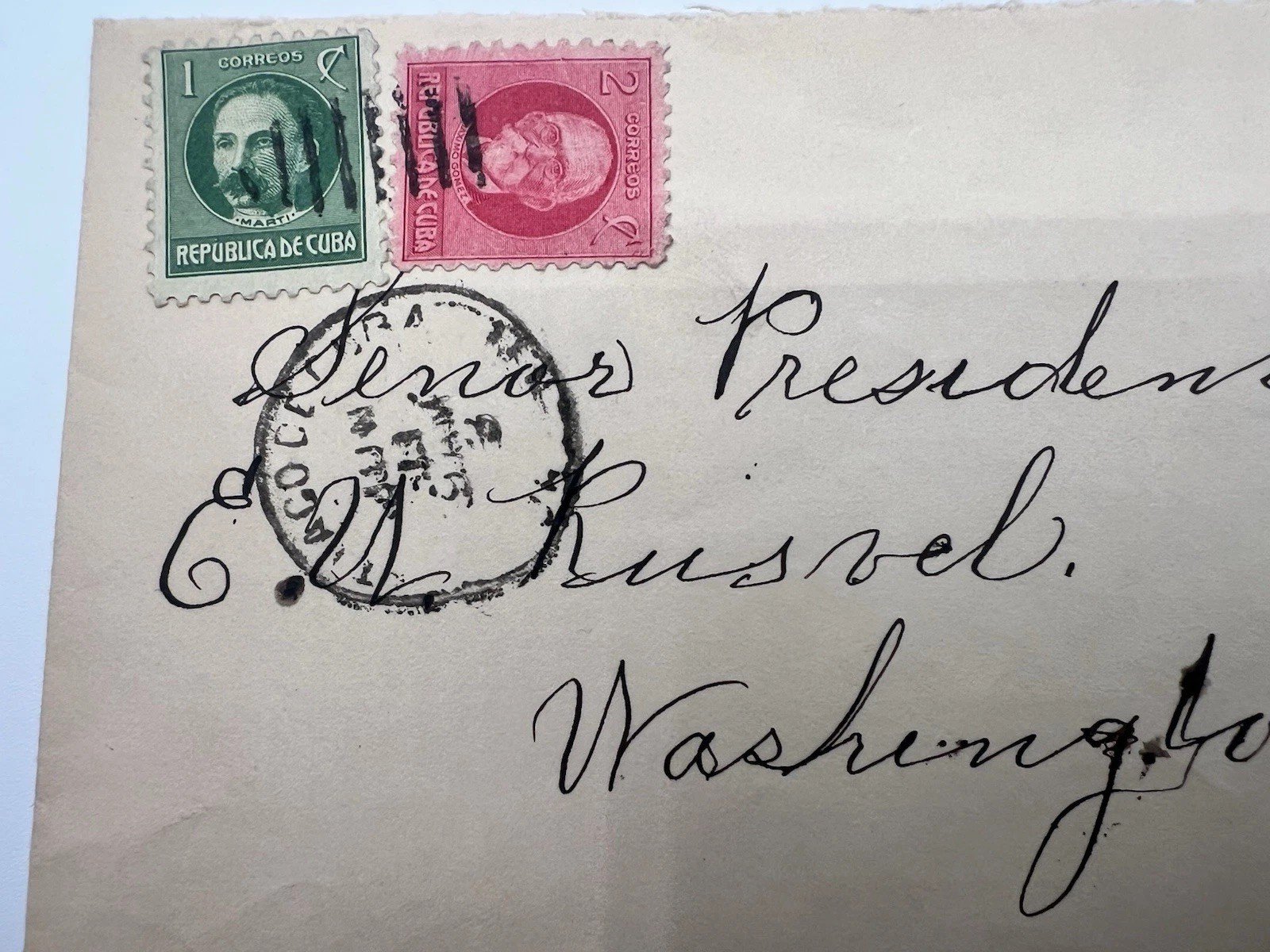 Cuba Postal Cover to President Franklin D Roosevelt FDR Harmer Collection # 1113 photo 3