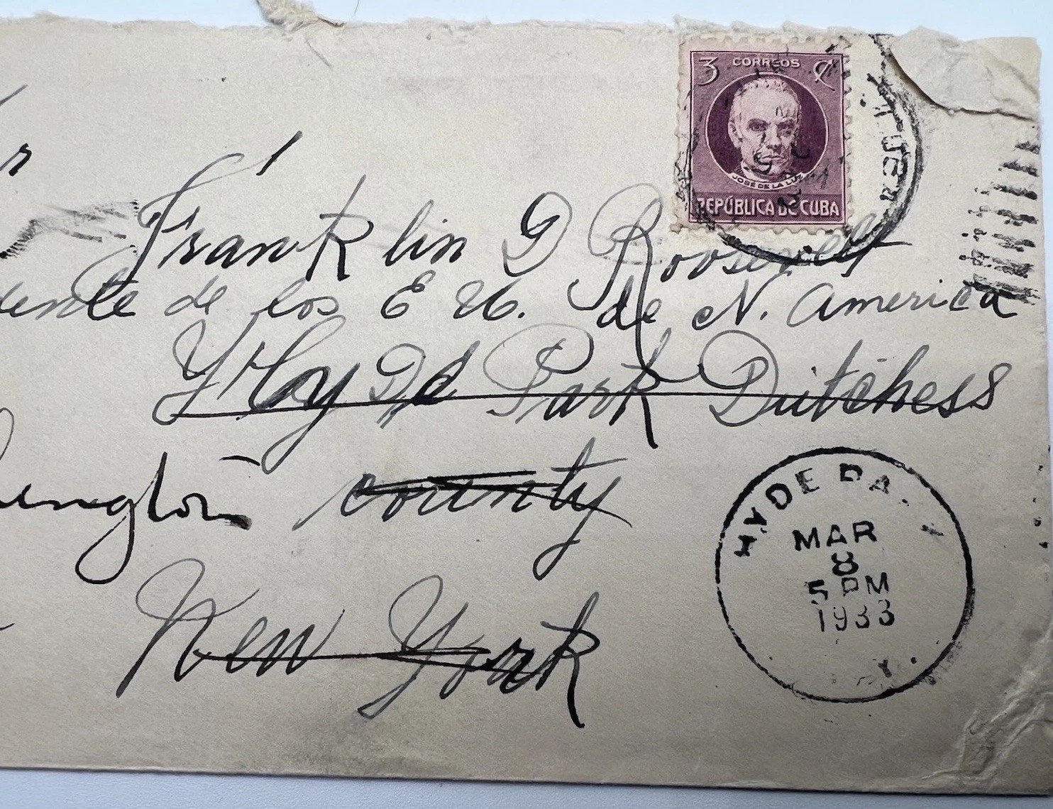 1933 Cuba Cover to FDR Franklin D. Roosevelt H.R. Harmer Provenance # 1115 photo 3