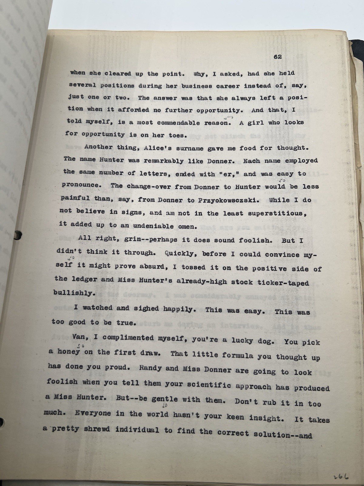 Vintage Typed Manuscript Come Sit on My Lap by M.P. Carpenter 292pp # 1116 photo 4