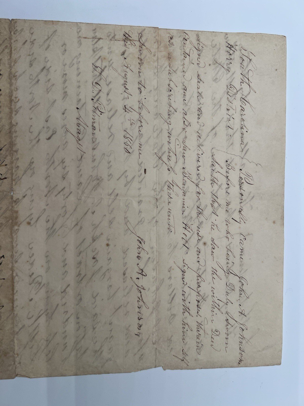 1860 South Carolina Horry District 146-Acre Land Deed Little Pee Dee # 1118 photo 9