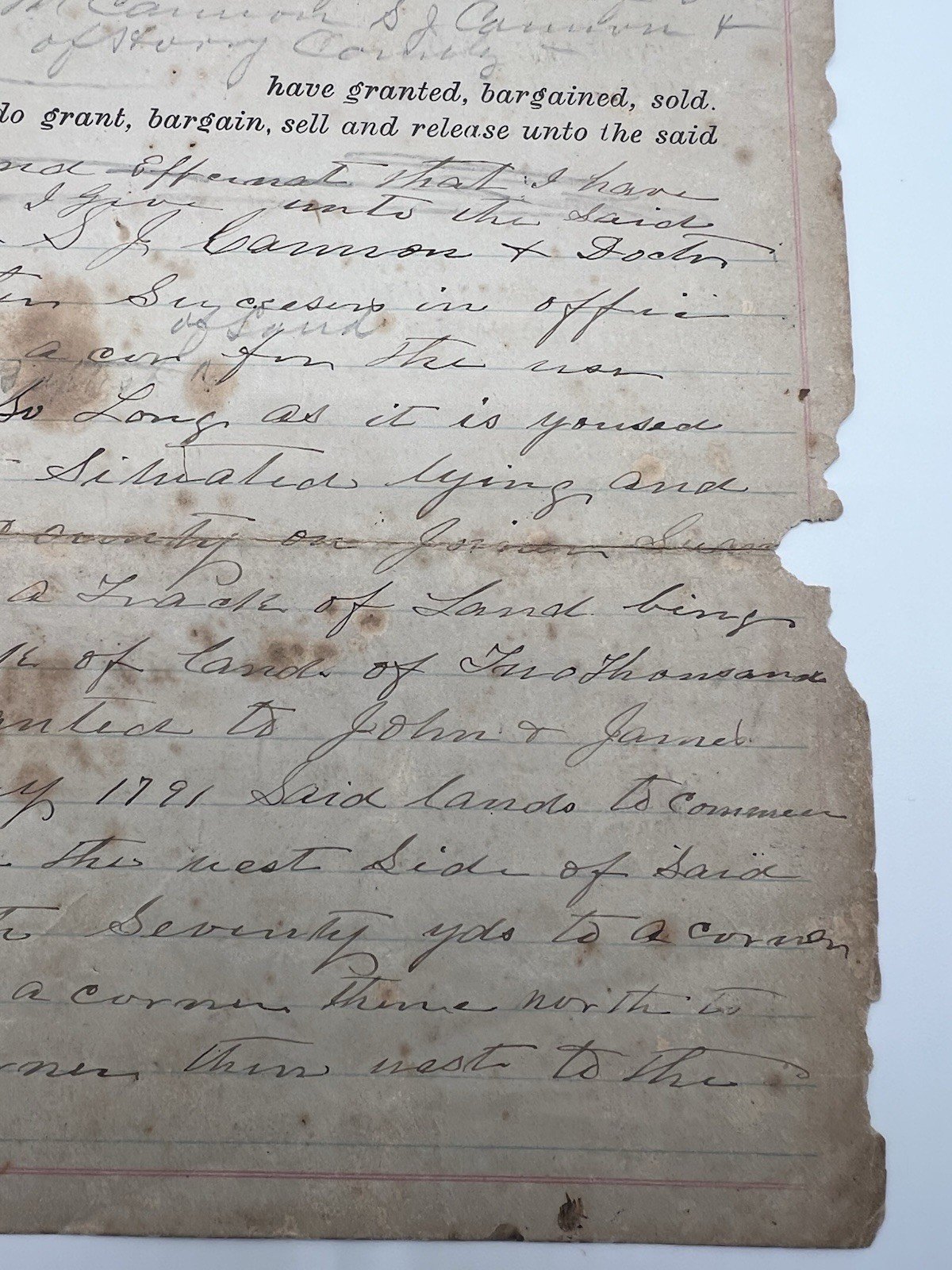 1890 Horry County SC Isaac Cannon One-Acre Church Land Deed # 1122 photo 7