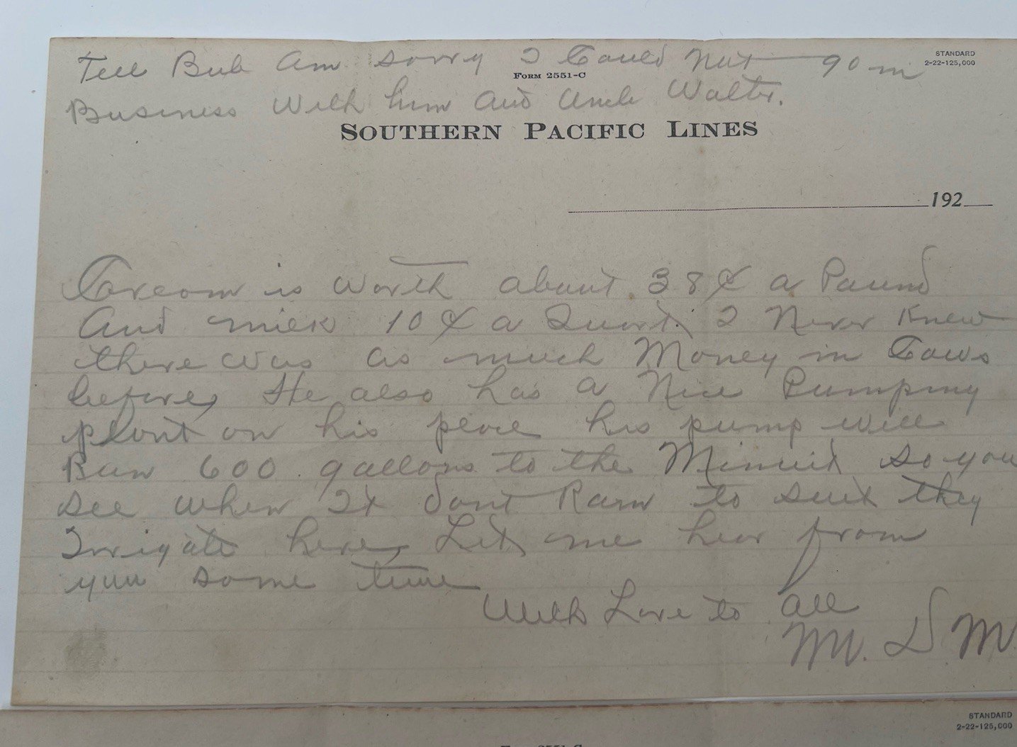 1922 Southern Pacific Blue Canyon CA 4-Page Snow Shed Railroad Letter # 1138 photo 4