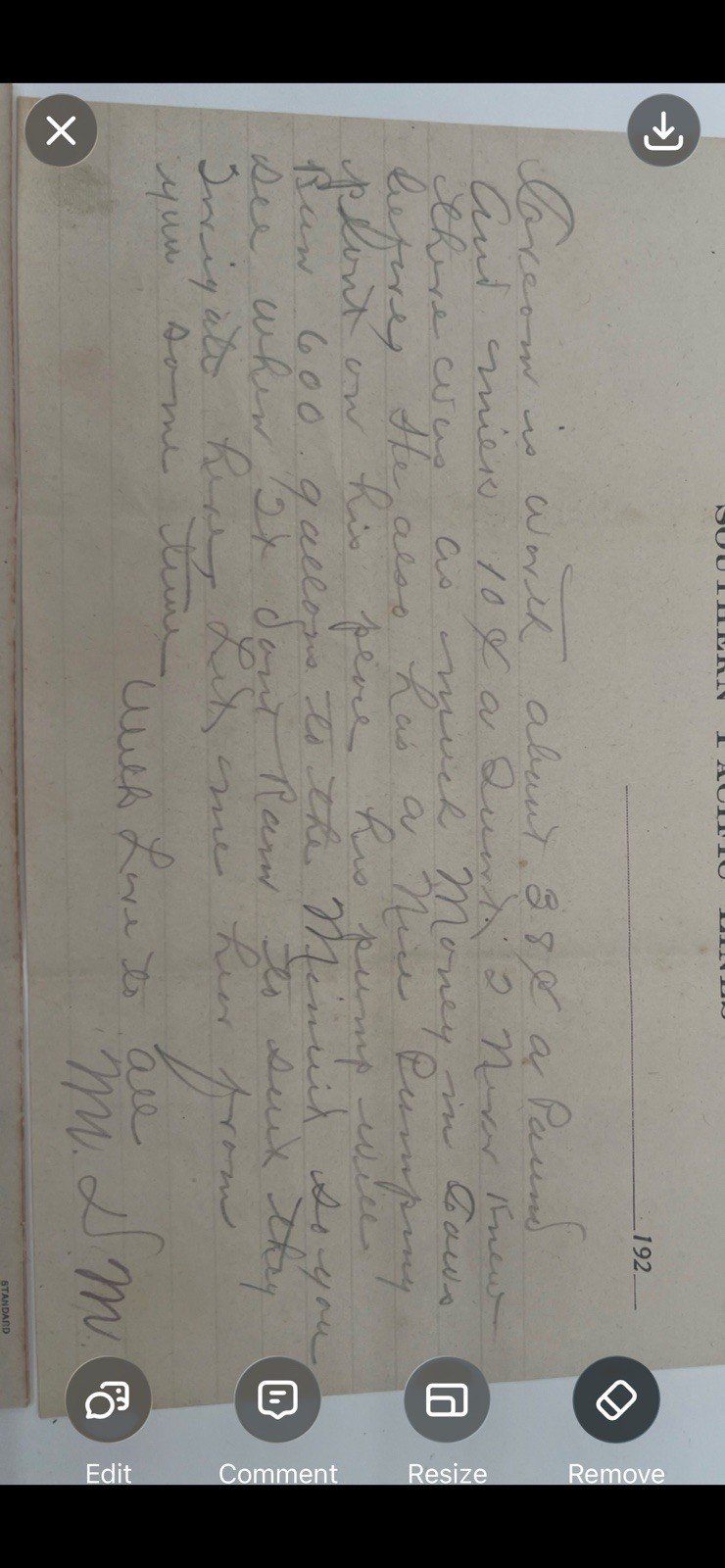 1922 Southern Pacific Blue Canyon CA 4-Page Snow Shed Railroad Letter # 1138 photo 7