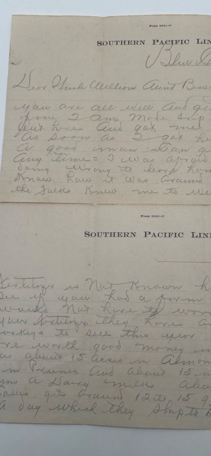1922 Southern Pacific Blue Canyon CA 4-Page Snow Shed Railroad Letter # 1138 photo 8
