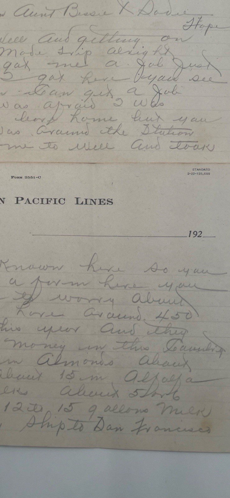 1922 Southern Pacific Blue Canyon CA 4-Page Snow Shed Railroad Letter # 1138 photo 11