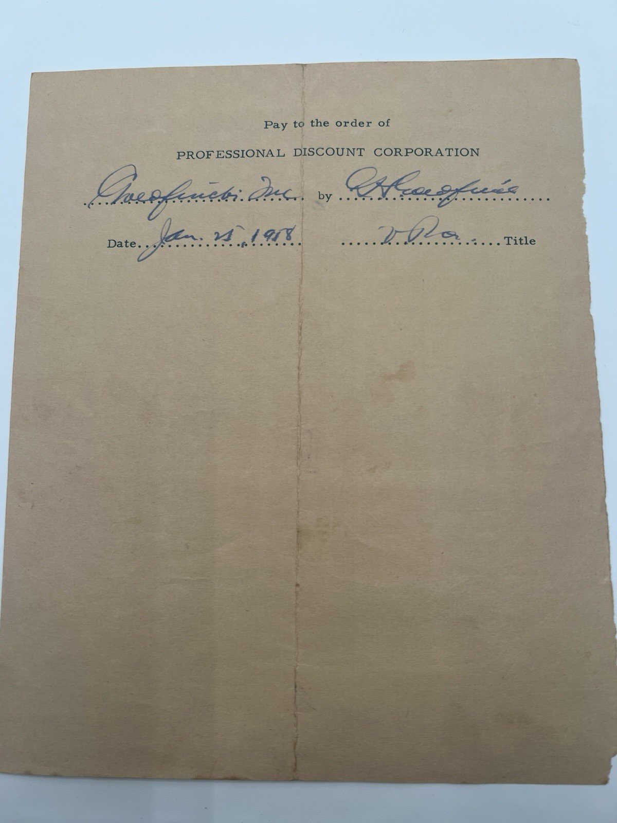 1958 Goldfinch Funeral Home Note w/ South Carolina Revenue Stamps # 1145 photo 5