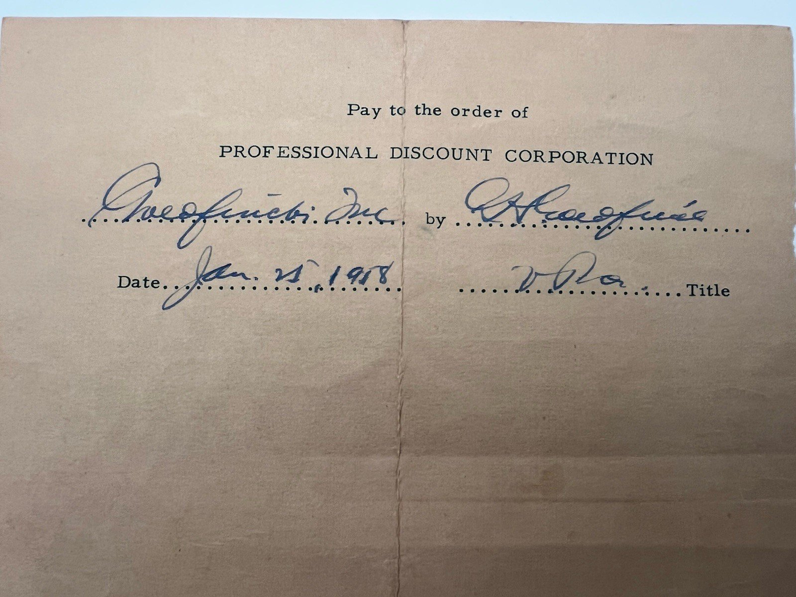 1958 Goldfinch Funeral Home Note w/ South Carolina Revenue Stamps # 1145 photo 6