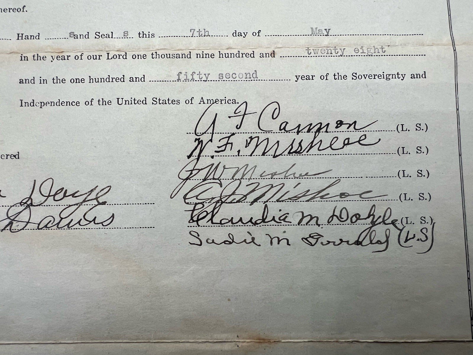 1928 Horry County SC Deed M.F. Mishoe to Ella Watts 80 Acre Tract # 1156 photo 4