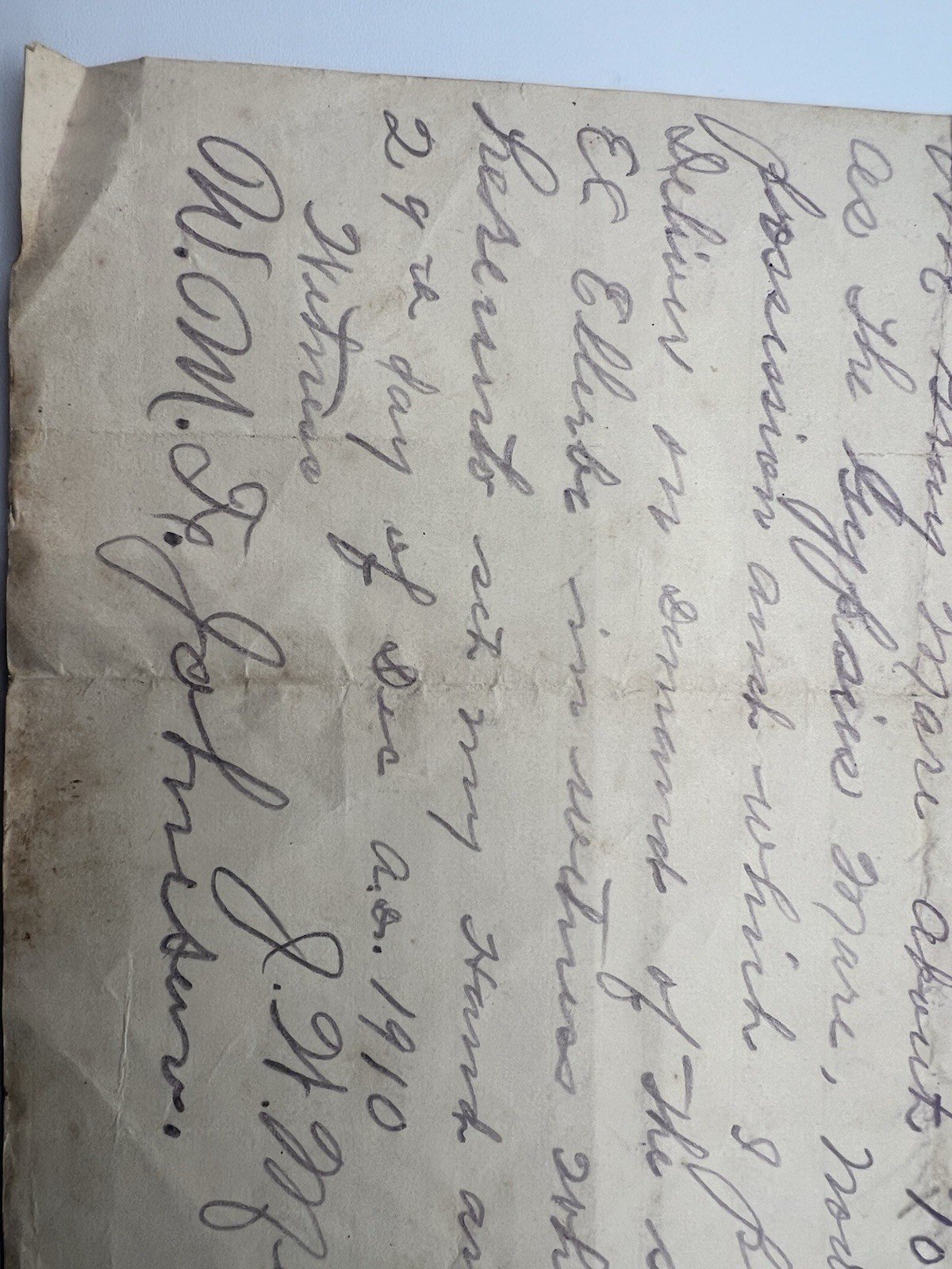1910 Horry County SC Horse Bill of Sale “Gypsie Mare” Signed Document # 1166 photo 5