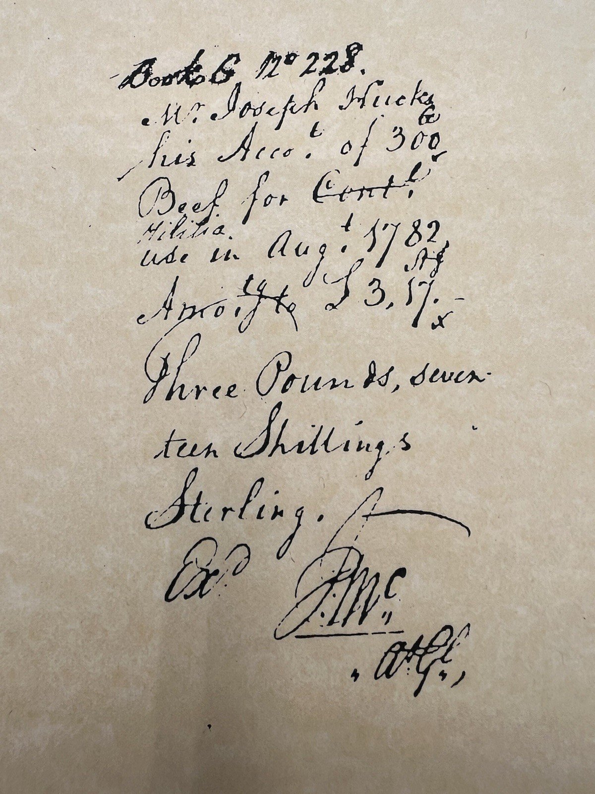 1787 Revolutionary War Beef Claim Francis Marion Brigade Hugh Giles Signed B1174 photo 9