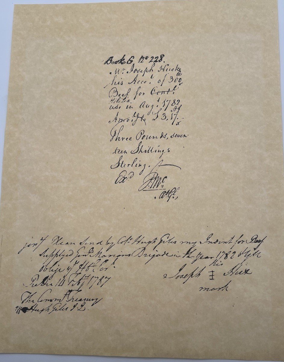 1787 Revolutionary War Beef Claim Francis Marion Brigade Hugh Giles Signed B1174 photo 15